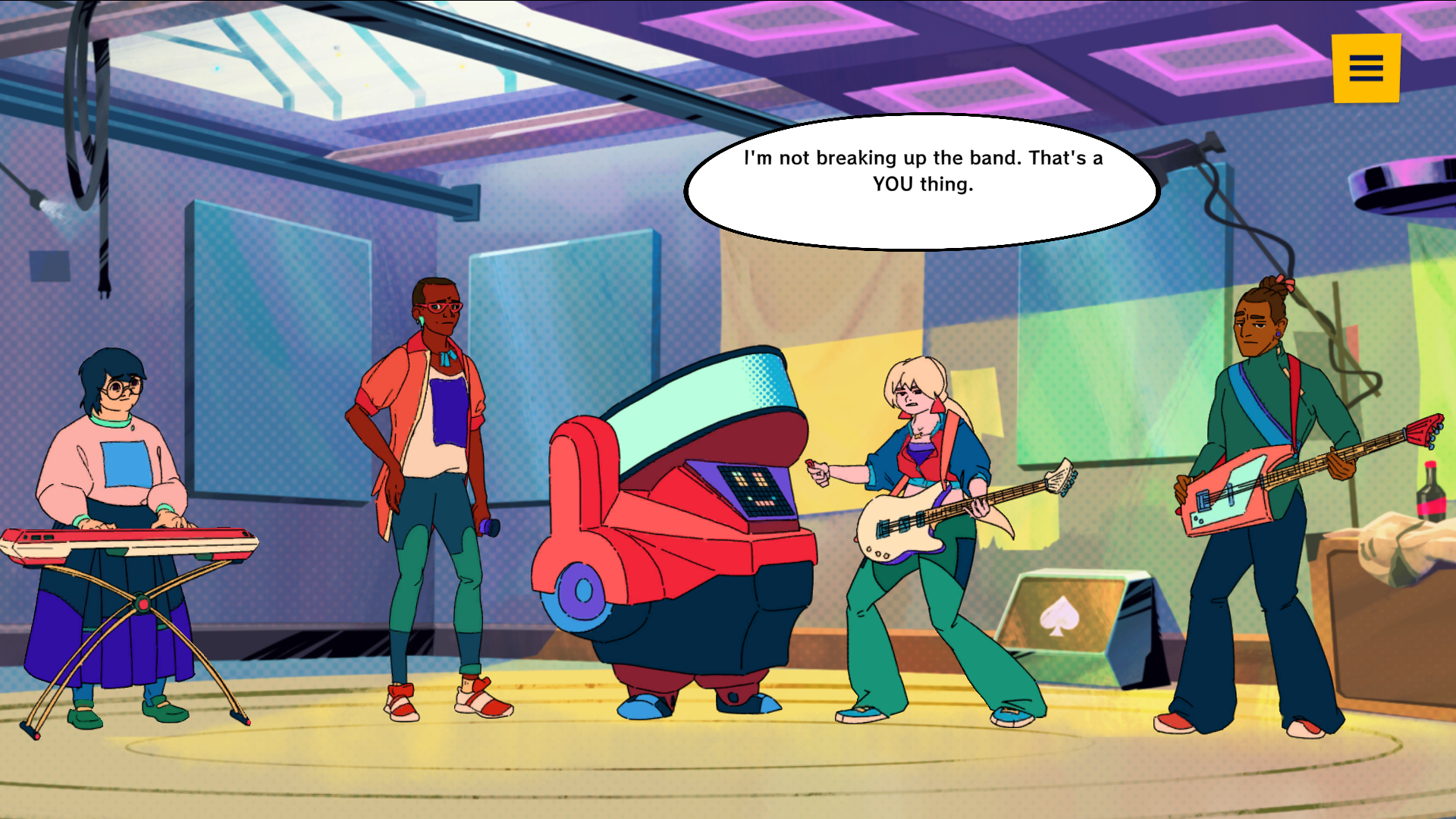 Bandocracy screenshot — breaking up the band